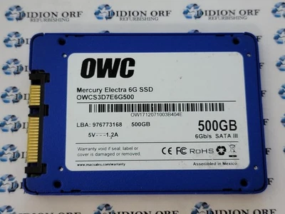 OWC 500GB 2.5" SATA SSD OWCS3D7E6G500, Grade A+, SKU 20270 - Image 1 of 2