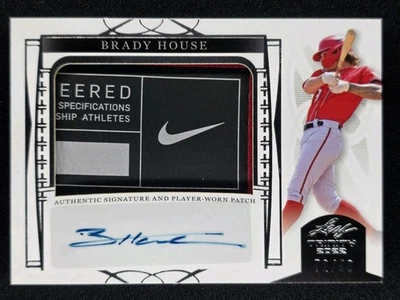 Brady House 2022 Leaf Trinity Jumbo Laundry Tag PATCH AUTO 72/99 NATIONALS - Image 1 of 2