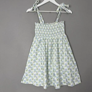 Southern Smocked Company Girls Dress 8 White Floral Tie Sleeve Cottagecore Boho - Picture 1 of 13