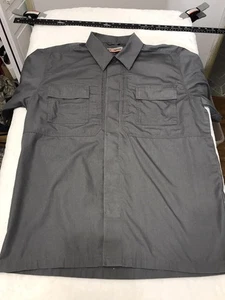 5.11 Tactical Series Gray Short Sleeve Button Front Shirt Mens Medium Regular  - Picture 1 of 15