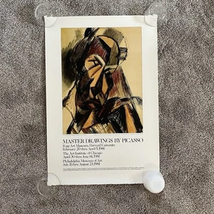 RARE Vintage Picasso Exhibition Poster, Master Drawings 1981 Modern Art 30 x 20 - Picture 1 of 22