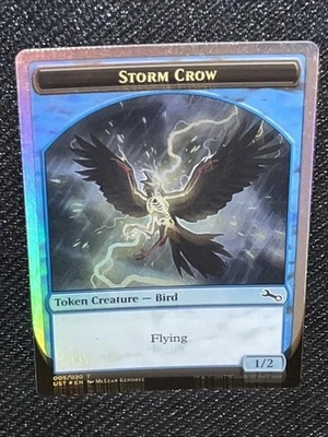 Crimped Foil Storm Crow Token Unstable mtg NM - Image 1 of 2