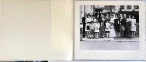 Wedding Group Photo Bride Groom Top Hat Tails c1965 Social History Fashion - Bild 1 von 5
