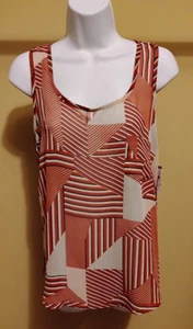 NWT Mine Women's Multi-Color Geometric Sleeveless Top Blouse Size: S - Picture 1 of 2
