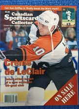 NHL CANADIAN SPORTSCARD COLLECTOR ADVERTISING POSTER JOHN LECLAIR 1997