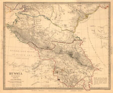CAUCASUS. Russia Circassia Astrakhan Georgia Azerbaijan. SDUK 1845 old map