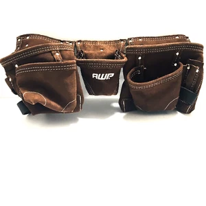 Tool Belt Apron AWP Brown Suede General Construction Fits Up to 50”Waist Unworn - Picture 1 of 8