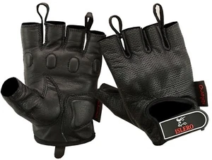 ISLERO Premium Leather Cycling Motorbike Gloves Carbon Fiber Knuckles Protection - Picture 1 of 5