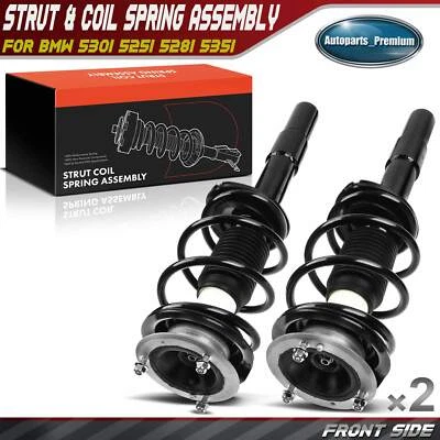 2x Front Complete Strut & Coil Spring Assembly for BMW E60 530i 525i 528i 535i - Image 1 of 4