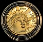 1986 statue of liberty 🗽 $5 gold coin ultra cameo proof BU uncirculated