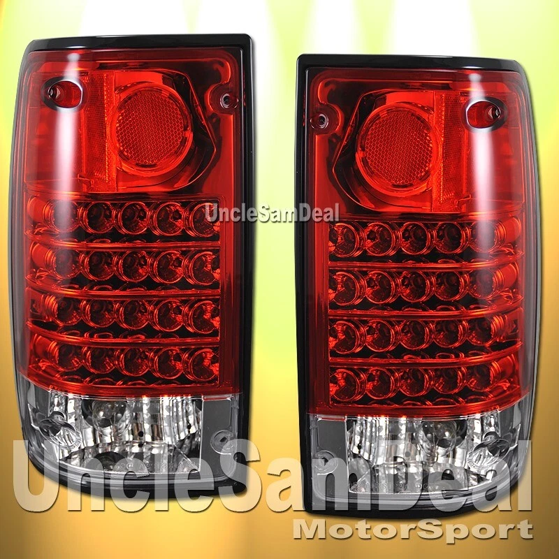 PARA CAMIONETA TOYOTA EURO ROJO LENTE TRANSPARENTE LED LUCES TRASERAS PAR AJUSTE DIRECTO Foto 1 de 2