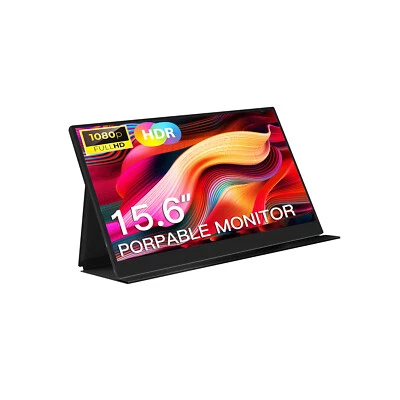 NEW Alcopaca Portable Monitor Gaming Screen 1080p FHD IPS 15.6" USB C/Mini-HDMI - Image 1 of 4