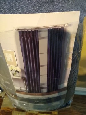 One pr New Pinch Pleat or Back Tab Options Indigo Lined Drapes, Bed Bath 32/95 - Image 1 of 4