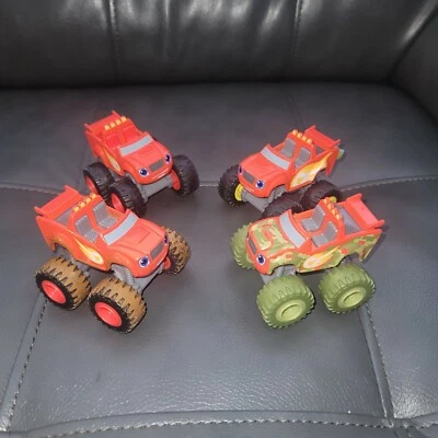 Blaze and the Monster Machines Car Truck Lot Of 4 Different Blaze Diecast Metal - Image 1 of 4