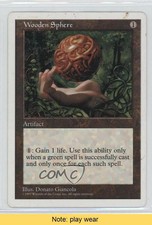 1997 Magic: The Gathering - Core Set: 5th Edition Wooden Sphere READ 0b5