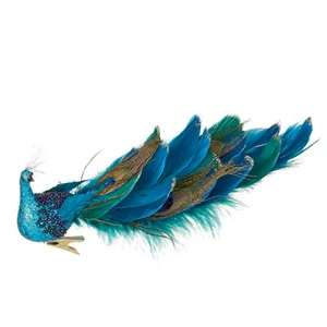 Decoración de árbol de Navidad con clip de pavo real de cola larga Premier de 25 cm - Imagen 1 de 3