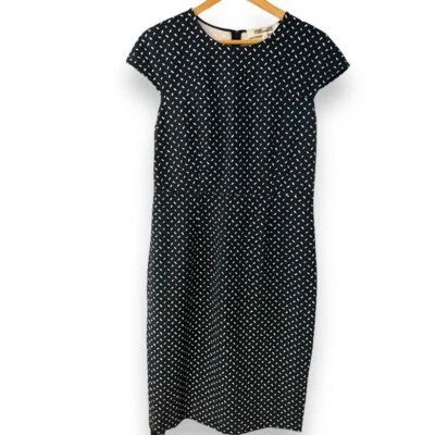 Diane Von Furstenberg (DVF) Hadlie Dress Bromley Dot Black Size 10 Cap Sleeve - Image 1 of 4