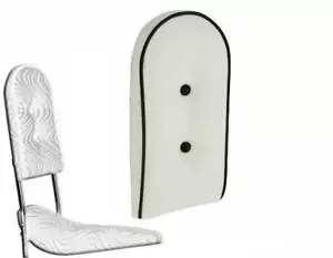 Cojín trasero para bicicleta Sissy Bar vinilo blanco. pieza de bicicleta, piezas de bicicleta. - Imagen 1 de 1
