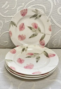 Sets Of 4 222 Fifth “Paper Rose” Salad Plates 8 ¼” - Picture 1 of 6