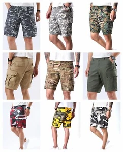 Mens Casual Camouflage Cargo Shorts Army Military Combat BDU Shorts - Picture 1 of 89