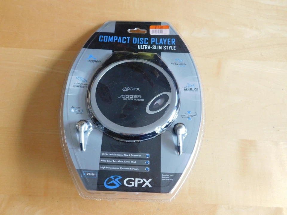 Reproductor de discos compactos GPX modelo C3989, Jogger protección completa contra golpes NUEVO Foto 1 de 1