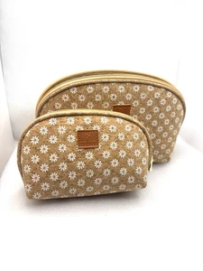 Corkcho Vegano Portugal Margarita Patrón Floral Corcho Conjunto De 2 Cosméticos Cartera Bolso - Imagen 1 de 10