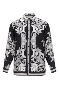 VERSACE Barocco Architectural Black Silk Shirt New & Authentic - Picture 1 of 2