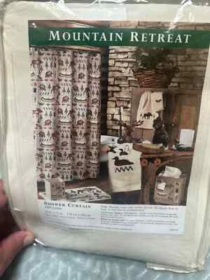 Cortina de ducha Bacova Mountain Retreat 70 x 72 panel individual - diseño 2002 Foto 1 de 2