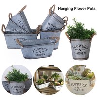 Pflanztopf Pflanzschale Blumentopf Pflanzwanne Zink Zinkwanne Garden Dekoration