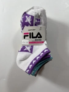 NEW Girls FILA Socks Lot of 8 Shoe size 10.5-4 Sock size 6-8 (LL115) - Picture 1 of 2