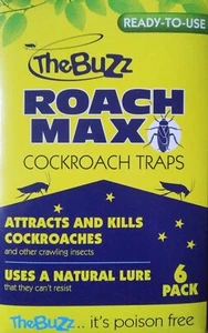 6 Pack Professional Quality Cockroach Crawling Insect Pest Control Glue Trap - Picture 1 of 1