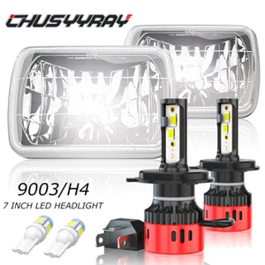 Pair 5x7 7x6 inch LED Headlights Hi-Lo Beam DRL For Nissan Pickup Hardbody D21 - Bild 1 von 14