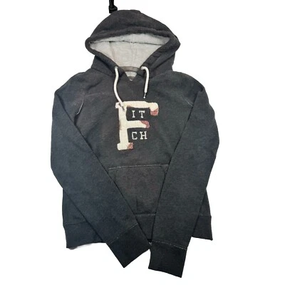 Abercrombie & Fitch Hoodie Womens Juniors Gray Sweatshirt Y2K Size M - Image 1 of 4