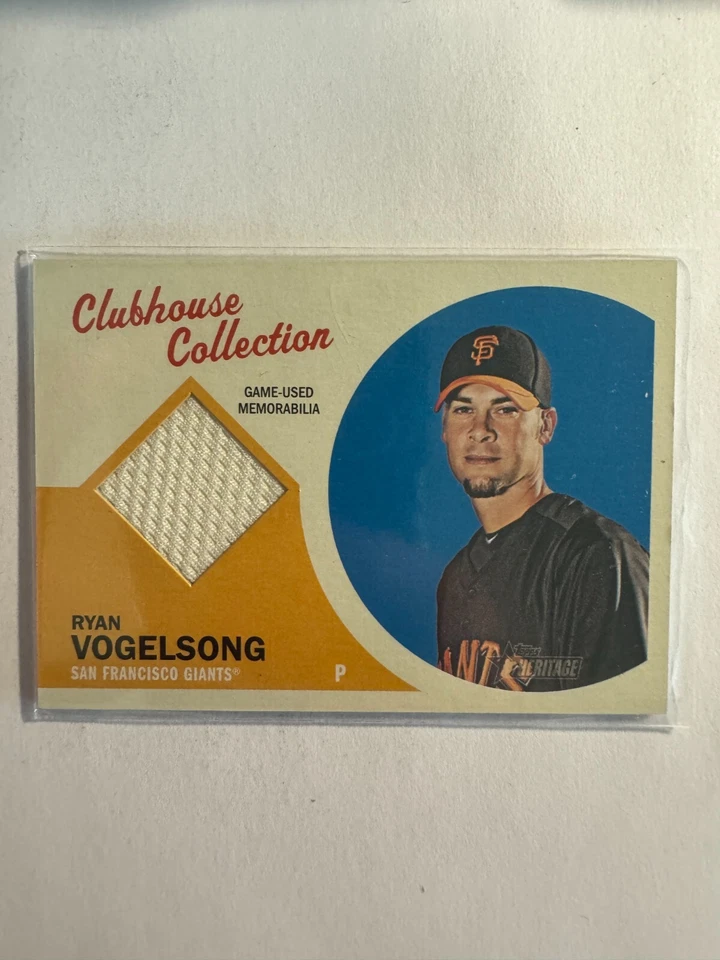 K233,643 - 2012 Topps Heritage Clubhouse Collection Relics #RV Ryan Vogelsong - Image 1 of 1