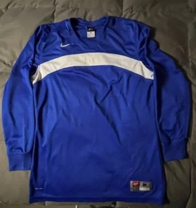 Team Nike Boys Medium Long Sleeve Crew Neck Blue Dri-fit Pullover - Picture 1 of 7