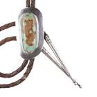 Vintage Navajo Silver and turquoise bolo tie fg