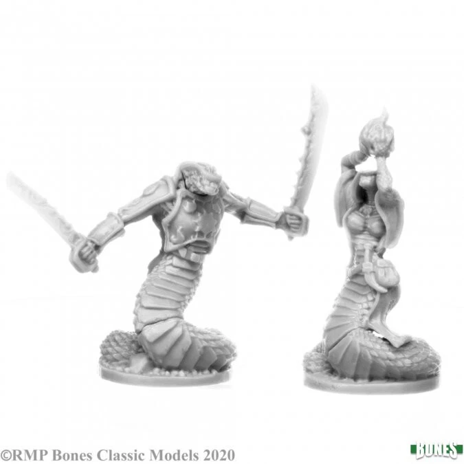 1x NAGENDRA LEADERS- BONES 4 REAPER figurine miniature rpg homme serpent 77693