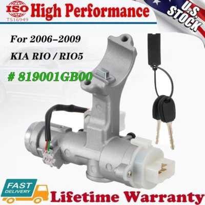Cilindro de bloqueo de encendido 819001GB00 con 2 llaves para 2006 2007 2008 2009 Kia Rio Rio5 Foto 1 de 4