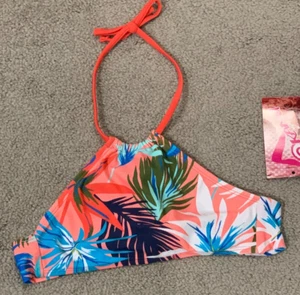 Kanu Surf Bikini Halter Swimsuit Top Girls size 6 Cool Breeze Coral Orange - Picture 1 of 13