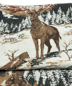 Vintage Leuchtfeuer Hirsch Bock im Wald 72" x 90" Acryl Polyester Decke - Bild 1 von 5