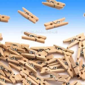 60 Mini Wooden Pegs Craft Display Ideal for hand made cards Gift Tags Decoration