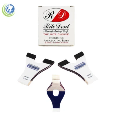 Nuevo Papel Articulado Dental Herradura Rojo/Azul 6 Libros/12 Hojas/Libro Foto 1 de 4