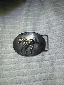 Vintage Metall Western Cowboy Rodeo Reiten Reiten Gürtelschnalle - Bild 1 von 4