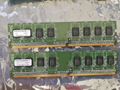 2GB 2x1GB 69002909-T NANYA PC2-6400 DDR2-800MHz non-ECC Unbuffered CL6 240-Pin - Image 1 of 3