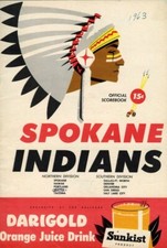 1963 SPOKANE INDIANS Official Scorebook vs Seattle Rainiers