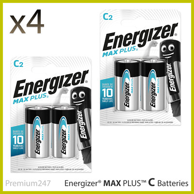 4 X Batterie C Energizer Industriali 1.5V LR14 MN1400 EN93 Baby