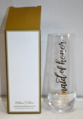 Copa de champán Lillian Rose "Maid Of Honor" 8 oz nueva en paquete Foto 1 de 2