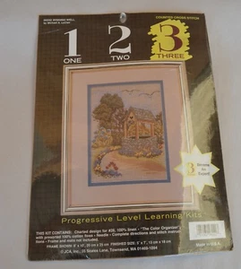New Progessive Level Learning Kit Counted Cross Stitch #06242 WISHING WELL - Picture 1 of 8