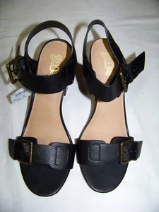 Sandalias de tacón alto con correa al tobillo para mujer talla 10 WM negras - Imagen 1 de 5