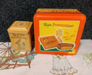 TINS ALICE'S ADVENTURES IN WONDERLAND TEA REESE'S PEANUT BUTTER CUP - Picture 1 of 19